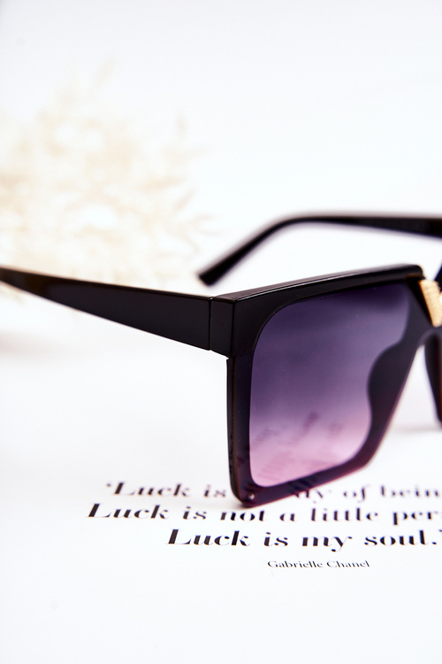 Kwadratowe Okulary Przeciwsłoneczne Ombre V130044 Czarno-Różowe