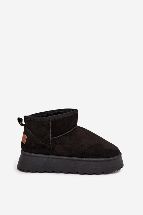 Śniegowce Damskie Na Platformie Czarne Celyra