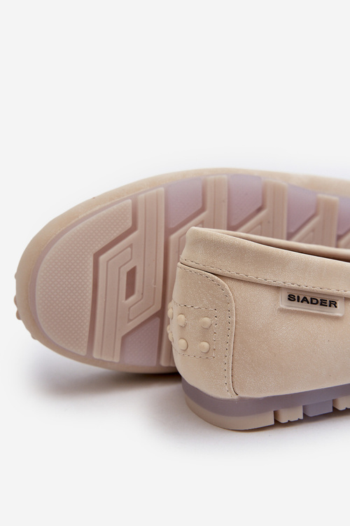 Mokasyny Damskie Z Eko Skóry Jasnobeżowe Celoria