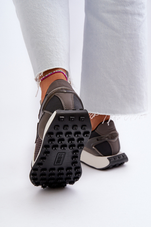 Sneakersy Damskie Na Platformie Memory Foam System Big Star NN274683 Czarne