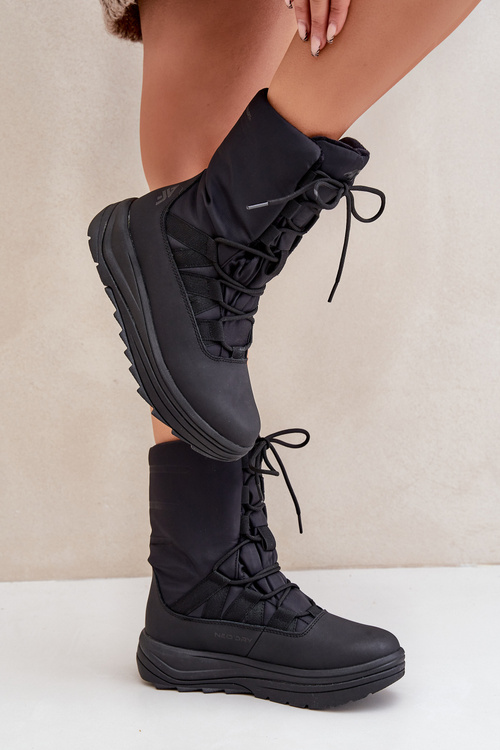 Damskie Śniegowce INUA Z Ociepliną Primaloft 4F 4FRAW24FSBSF012 Czarne