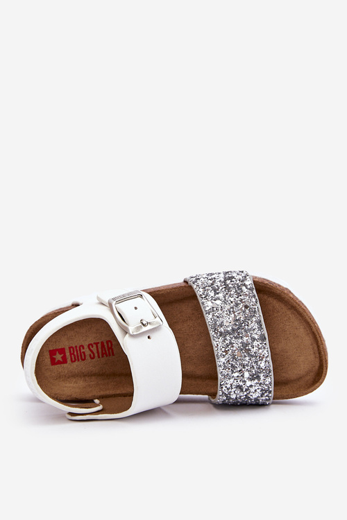 Skórzane Dziecięce Sandałki Big Star LL374133 Białe