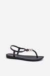 Damskie Płaskie Sandały Japonki 83507 Ipanema Class Blown Up Sandal Fem Czarne