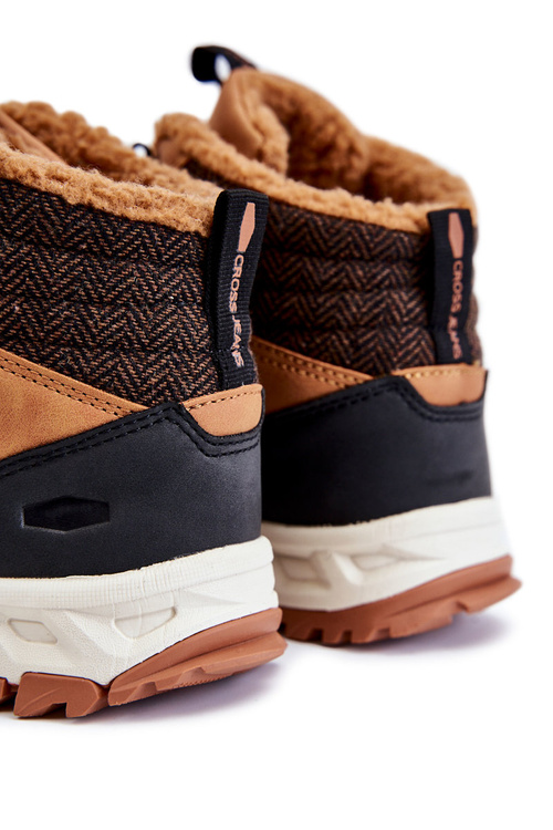 Męskie Ocieplane Botki Buty Trekkingowe Cross Jeans KK1R4021C Camel