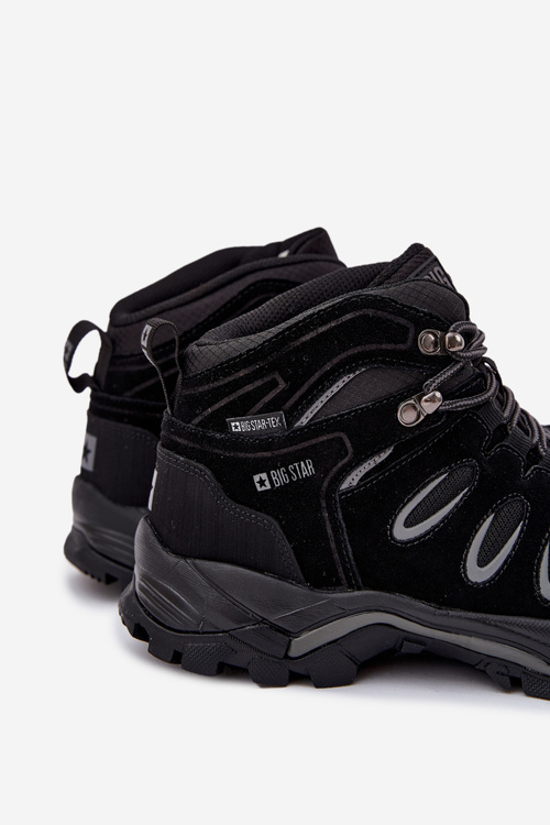 Skórzane Buty Trekkingowe Męskie Big Star OO17433 HI-POLY SYSTEM Czarne