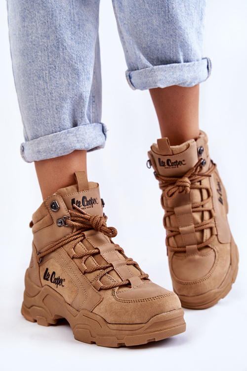 Damskie Buty Trekkingowe Trapery Lee Cooper LCJ-22-31-1442 Brązowe