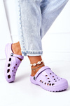 Damskie Piankowe Klapki Kroksy EVA Fioletowe