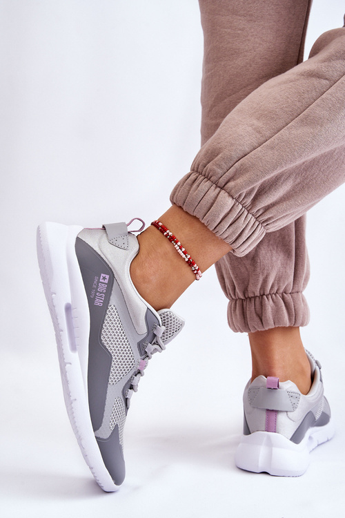Damskie Buty Sportowe Sneakersy Big Star LL274371 Szare