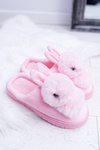 Papcie Damskie Klasyczne Z Królikiem Różowe Howi