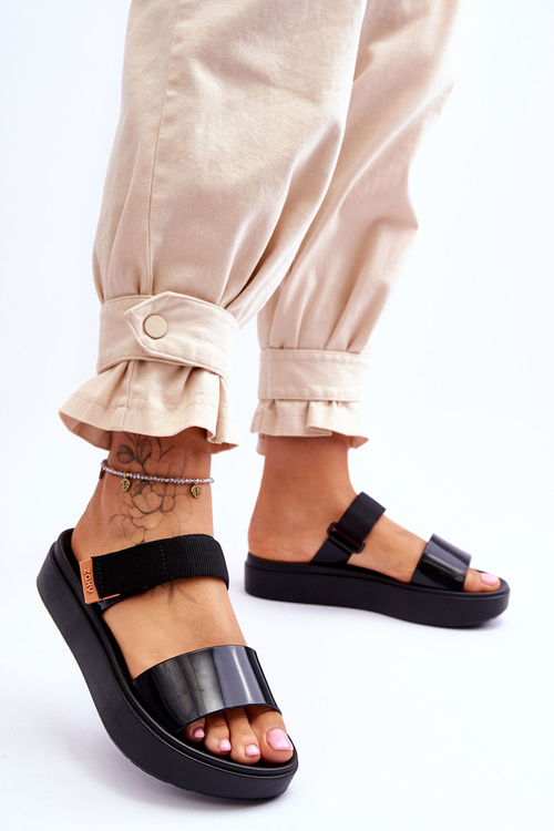 Wegańskie Klapki Na Rzep ZAXY HH285282 Czarne