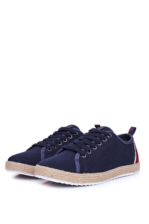 Trampki Męskie Big Star Espadryle Granatowe FF174154