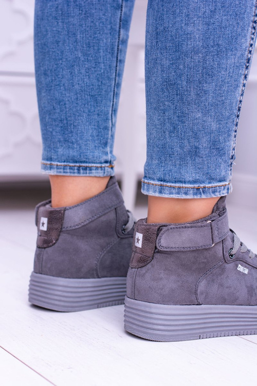 Big Star Szare Sneakersy Trampki BB274645