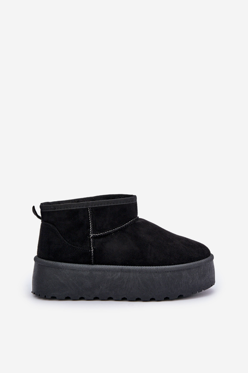 Damskie Śniegowce Na Platformie Czarne Ninala