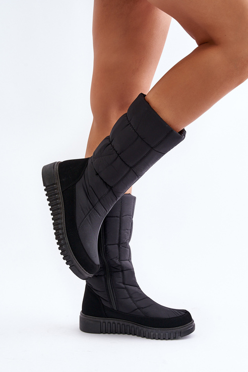 Śniegowce Damskie Na Zamek Progress PROGJ-24-144 Czarne