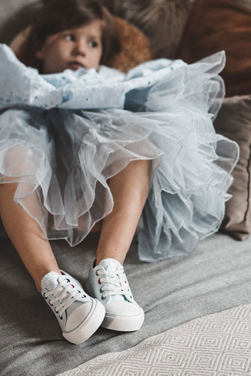 Dziecięce Klasyczne Niskie Trampki BIG STAR HH374094 Niebieskie