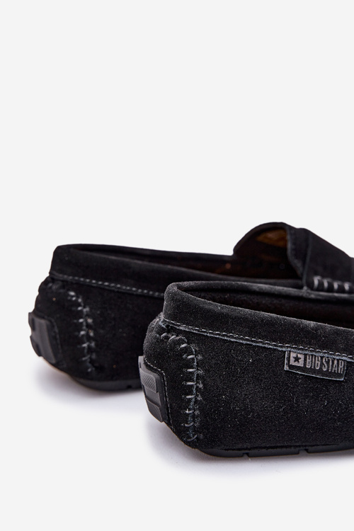 Zamszowe Mokasyny Męskie Big Star RR174049 Czarne