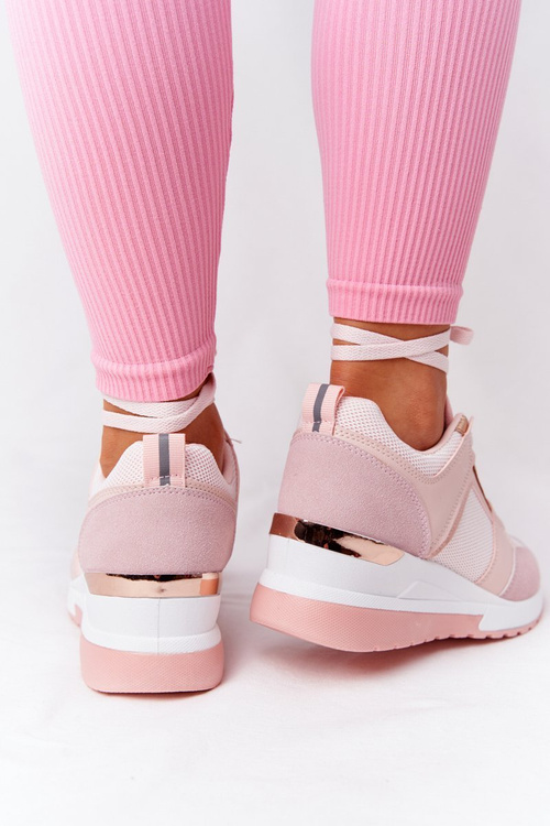 Sneakersy Na Koturnie Różowe Bye Bye Love