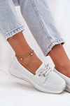 Półbuty Ze Skóry Naturalnej Na Platformie Artiker 56C2101 Białe