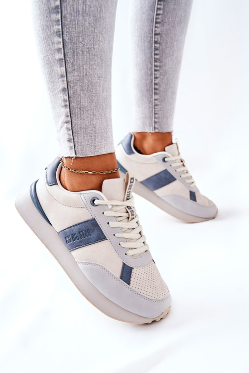 Sportowe Buty Memory Foam Big Star II274397 Szaro-Niebieskie
