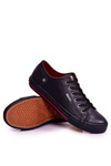 Męskie Skórzane Trampki BIG STAR DD174259 Czarne