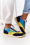 Damskie Sportowe Buty Memory Foam Big Star HH274525 Żółto-Niebieskie