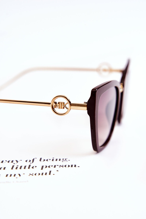 Damskie Okulary Przeciwsłoneczne Kocie Oczy M2351 Brązowe