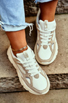 Damskie Sportowe Buty Sneakersy Big Star GG274657 Biało-Beżowe
