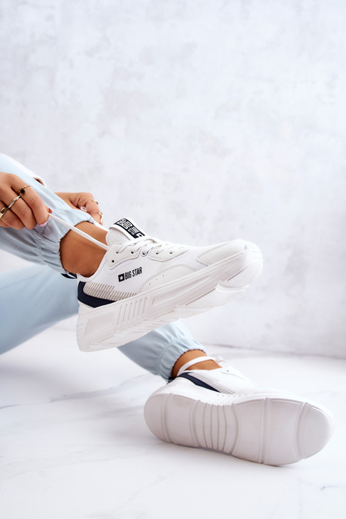 Modne Sneakersy Buty Sportowe Big Star JJ274596 Białe