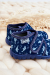 Dziecięce Buty Papcie Befado Rekiny 465P089 Granatowe