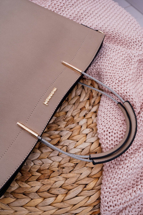 Torebka Damska Klasyczna Monnari Beżowa BAGA730-015