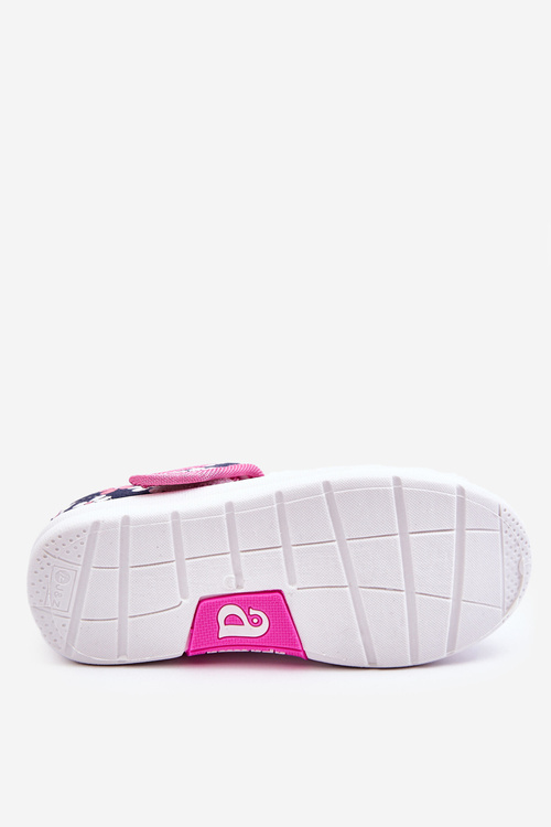 Dziecięce Baleriny W Kwiatuszki Granatowo-Różowe Noah