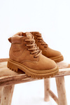 Dziecięce Ocieplane Botki Trapery Camel Cheddy