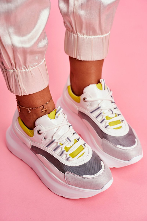 Sportowe Damskie Buty Sneakersy Białe Moretti