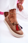 Damskie Tenisówki Trampki Slip-On Brązowe Venira