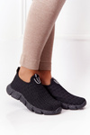 Damskie Sportowe Buty Slip-on Czarne Marathon