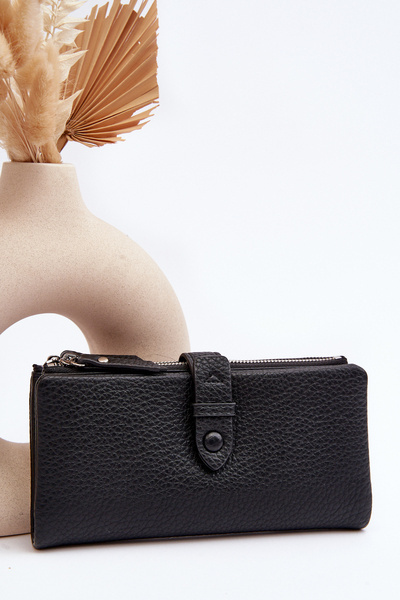 Damski Pojemny Portfel Czarny Aenima