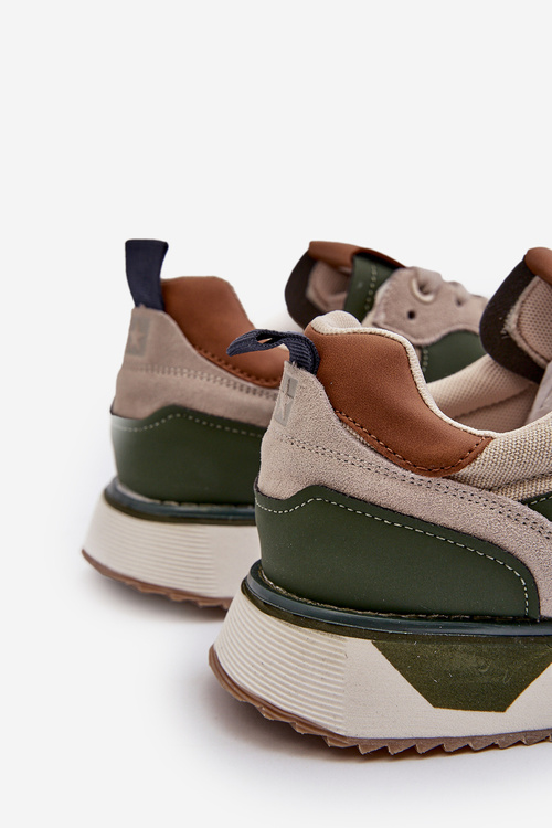 Sneakersy Męskie Memory Foam System Big Star NN174349 Beżowe