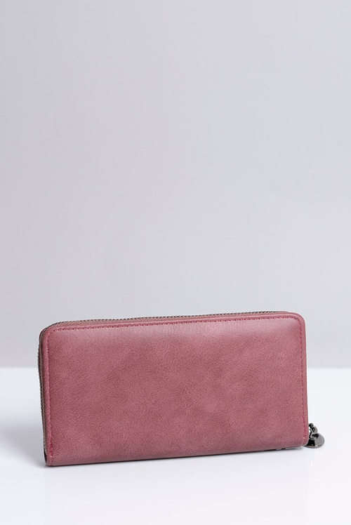 Duży Damski Śliwkowy Portfel z Cekinami