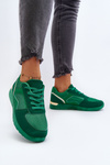 Buty Sportowe Sneakersy Damskie Zielone Kleffaria