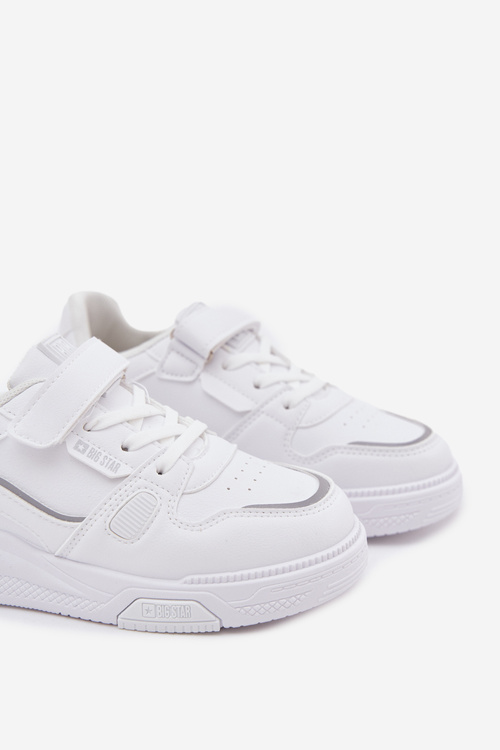Sneakersy Dziecięce Na Rzep Big Star SS374042 Białe