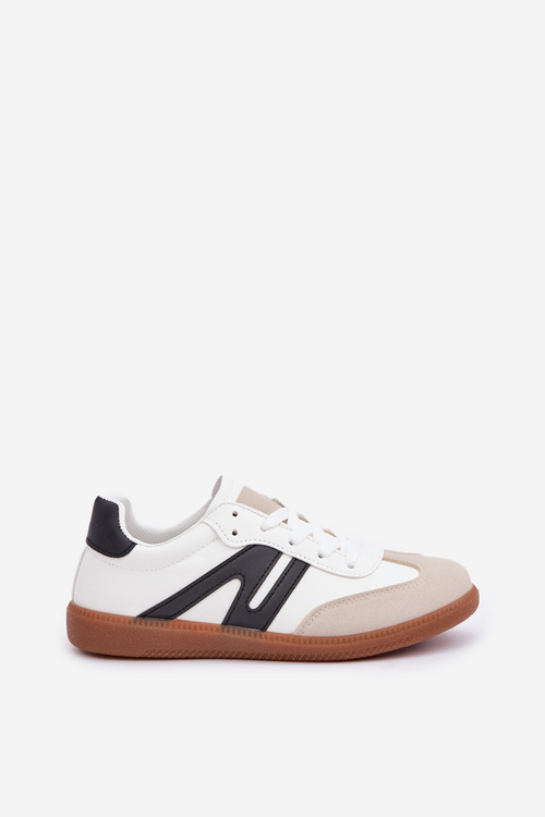 Niskie Sneakersy Damskie Z Eko Skóry Biało-Czarne Navidemi