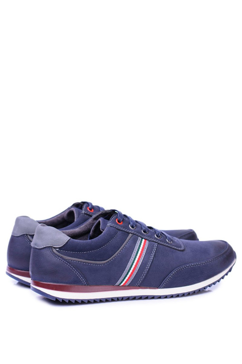 Sportowe Męskie Granatowe Półbuty Casual Henry