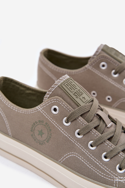 Trampki Męskie Na Platformie Big Star RR174325 Zielone