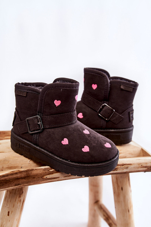 Dziecięce Botki Śniegowce Big Star KK374244 Szare