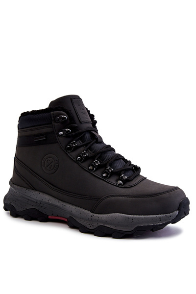 Męskie Ocieplane Buty Trekkingowe Cross Jeans KK1R4027C Czarne