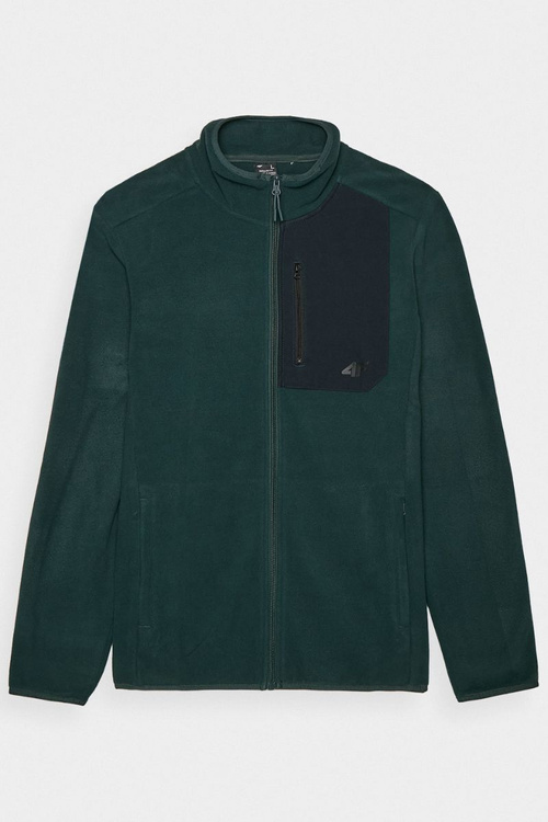 Polar Męski Ze Stójką Regular 4F 4FWAW24TFLEM250-40S Ciemnozielony