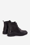 Skórzane Botki Męskie Lee Cooper LCJ-25-33-3961 Czarne