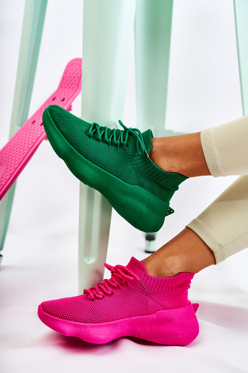 Wsuwane Buty Sportowe Damskie Zielone Dalmiro