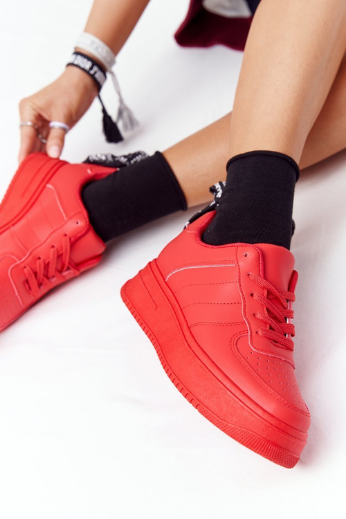 Damskie Sportowe Buty Na Platformie Czerwone This Is Me