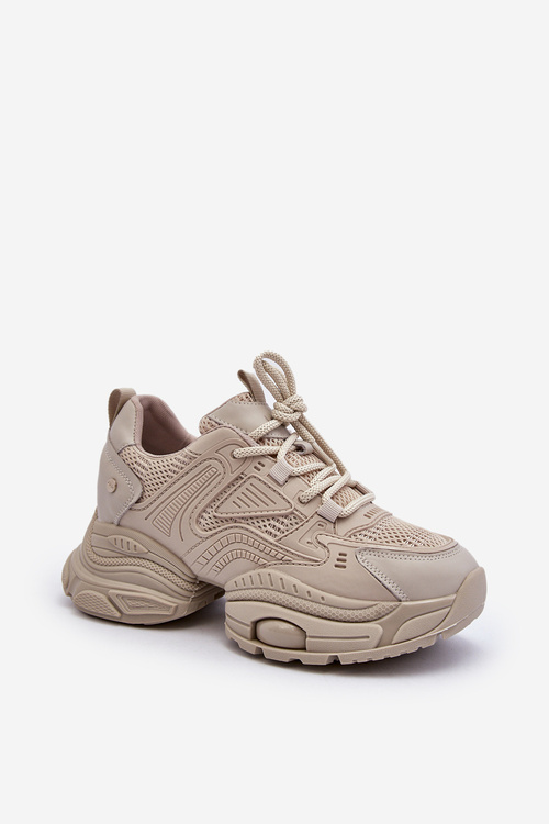 Sneakersy Na Masywnej Podeszwie GOE NN2N4046 Beżowe